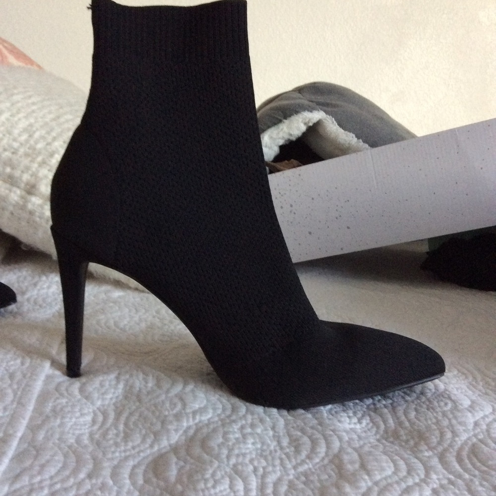 Black sock booties